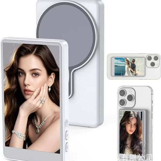 Cross-border Explosions Mobile Phone Rear Magnetic Suction Display Screen Live Video Same Screen Internet Celebrity Photo Assistant Self-timer Artifact