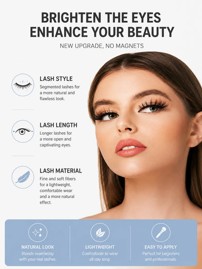 Fox Magnetic False Eyelashes – Natural Camellia Style