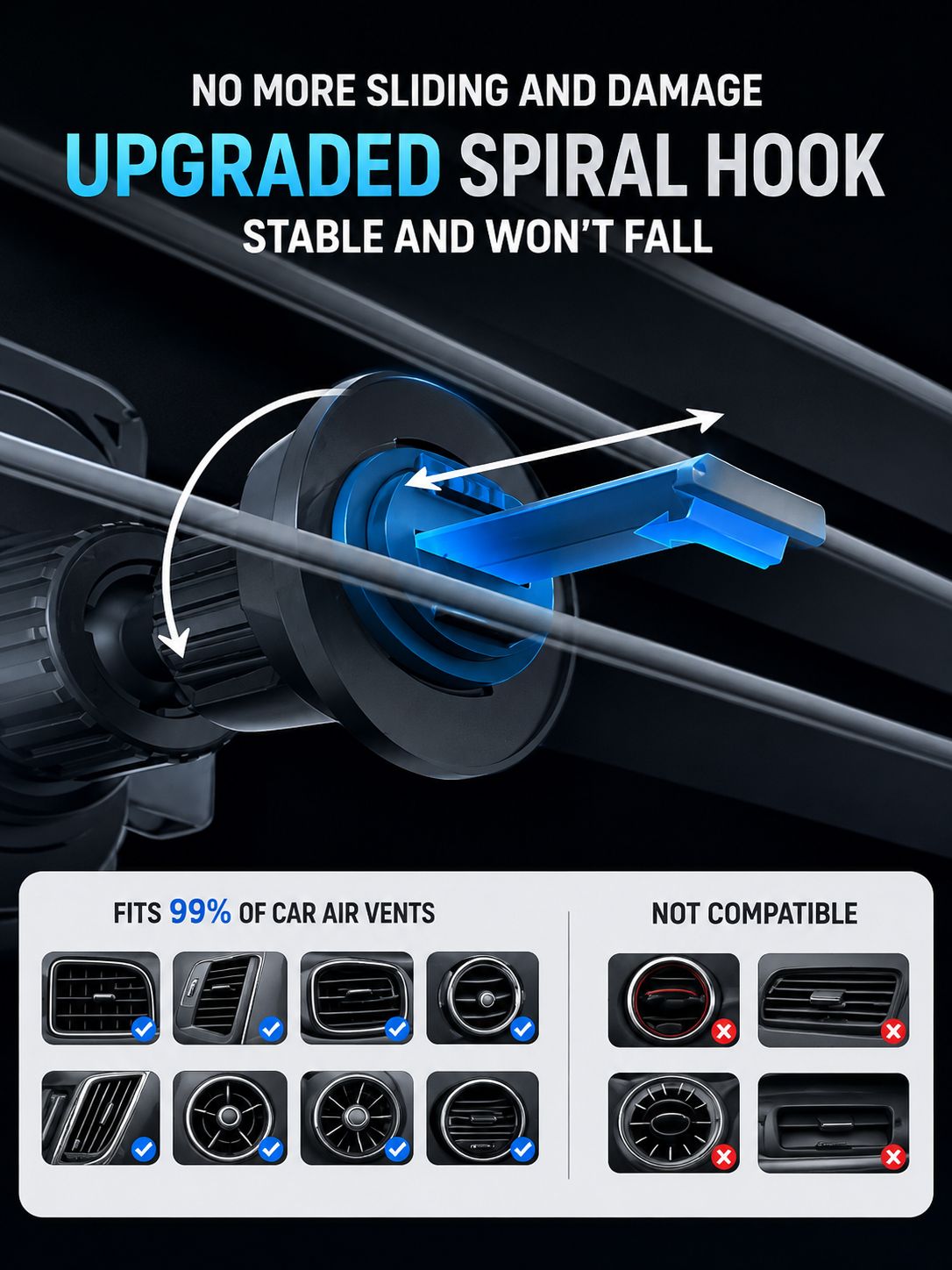 Smart Auto-Clamping 15W Wireless Car Charger & Phone Holder with Infrared Sensor and 360° Rotation