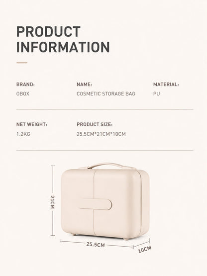 2026 New Makeup Bag with 3C LED Lighted Mirror, Large Capacity Tech-Style Cosmetic Storage Case, Portable Foldable Vanity Organi