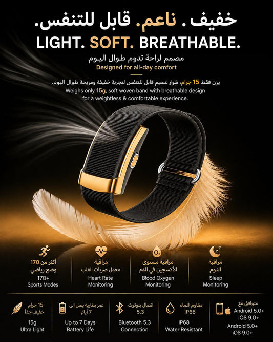Qx Air Stealth Tracker – Professional Screenless Health & Sports Bracelet
