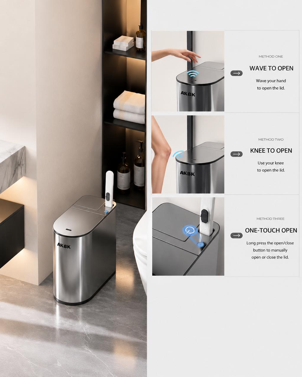 SMART AUTO-INDUCTION Automatic Sensor Toilet Brush – Integrated Design