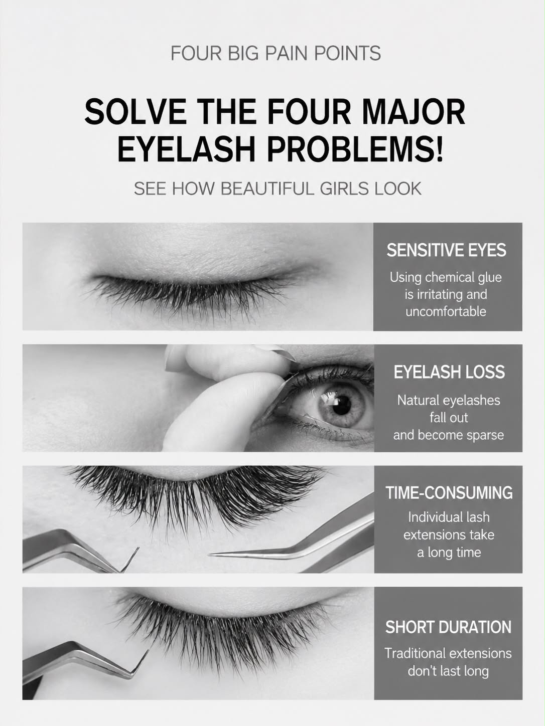 Fox Magnetic False Eyelashes – Natural Camellia Style