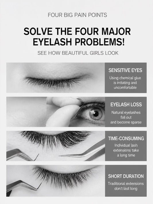 Fox Magnetic False Eyelashes – Natural Camellia Style