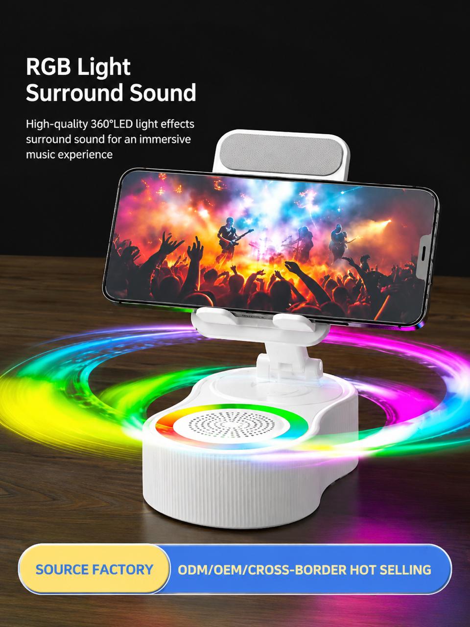 Smart RGB Phone Holder Speaker