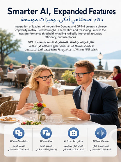 M02S AI Smart Translation Glasses With 8Mp Camera