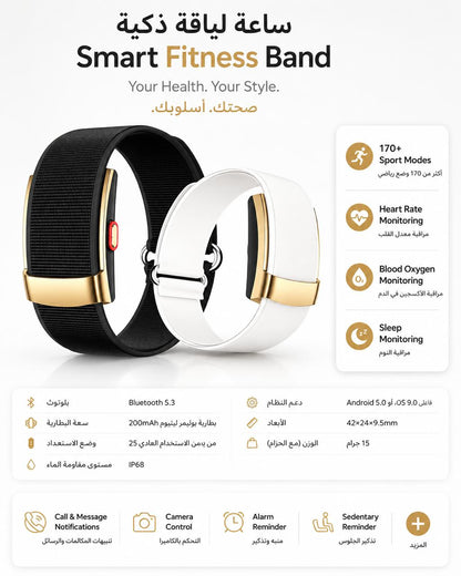 Qx Air Stealth Tracker – Professional Screenless Health & Sports Bracelet