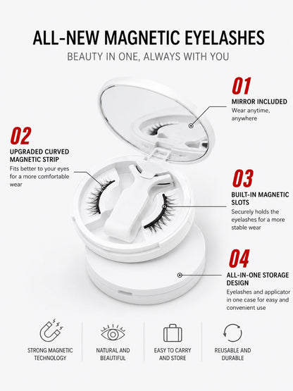 Fox Magnetic False Eyelashes – Natural Camellia Style