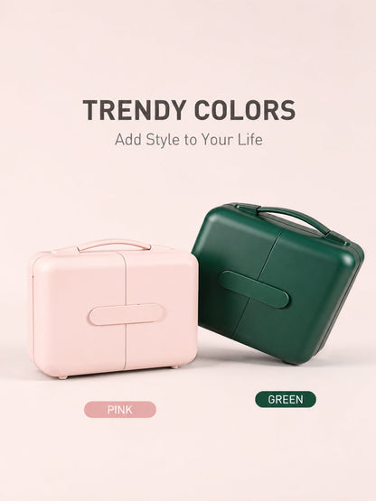 2026 New Makeup Bag with 3C LED Lighted Mirror, Large Capacity Tech-Style Cosmetic Storage Case, Portable Foldable Vanity Organi