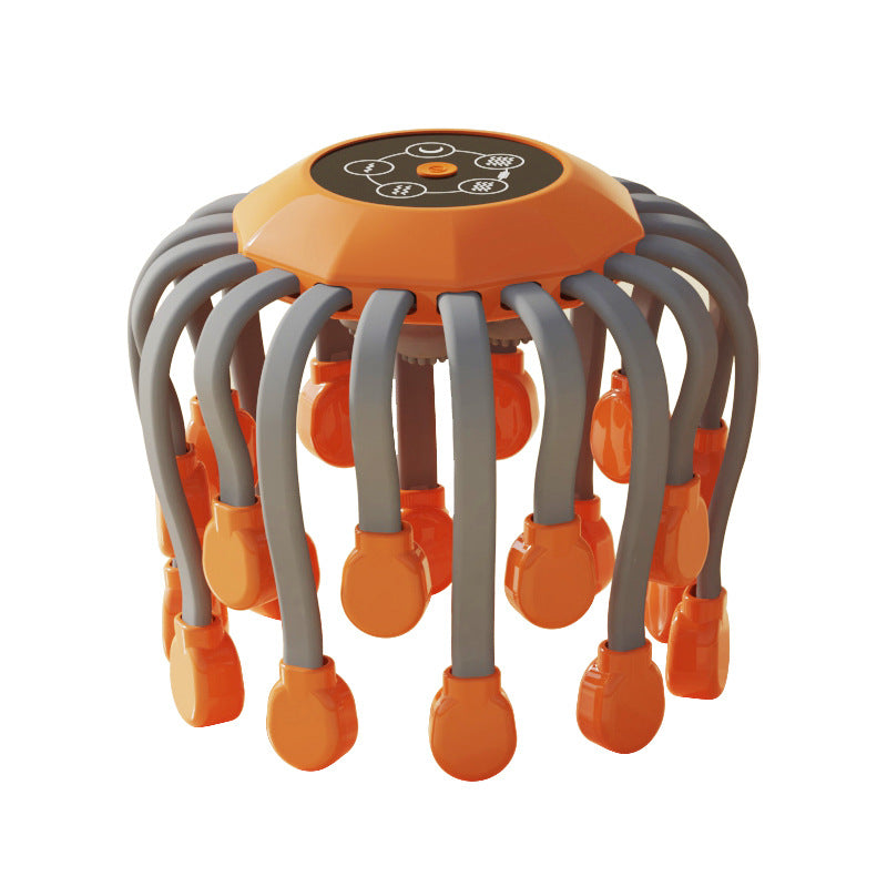 Octopus Head Massager For Scalp Pain Relief, Rechargeable Electric Massager With 20 Tentacles, Bluetooth, For Home Use, Kneading