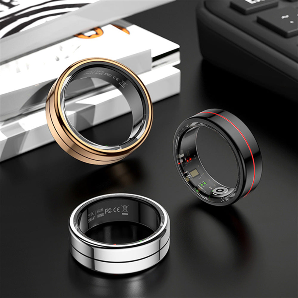 Cross-Border R04 Smart Ring Heart Rate Blood Pressure Blood Oxygen Sleep Calorie Exercise Step Counter Waterproof Camera (Qring)