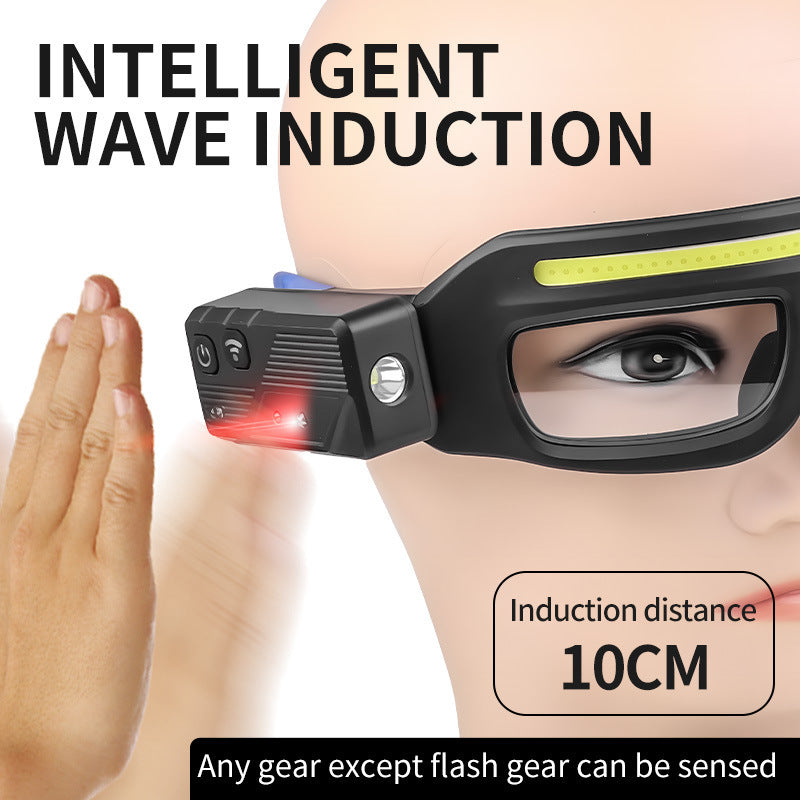 Cross-Border New Model Strong Light Glasses Lamp Smart Sensor Headlamp Xte Multi-Functional Compact Portable Type-C Charging Lamp