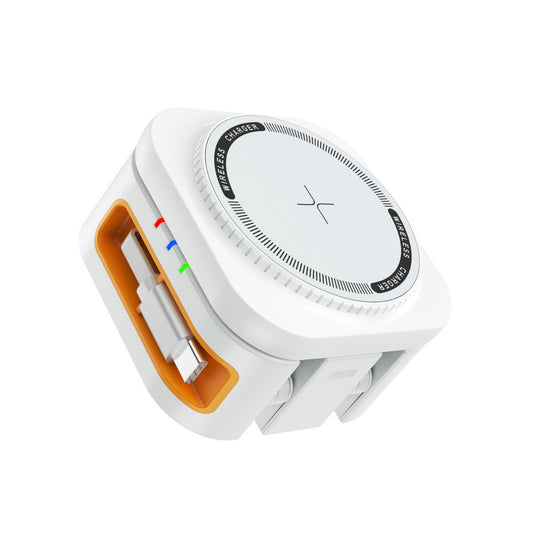 Private Model Patent Four-in-one Wireless Charger With Retractable Cable For Mobile Phone Watch Earphone Foldable Storage