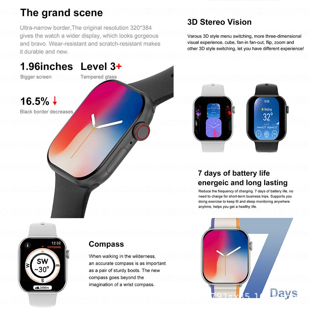 Dt Watch 10 Smart Watch Cross-Border Popular Bluetooth Nfc Wireless Charging Ip67 Sports Bracelet Titan