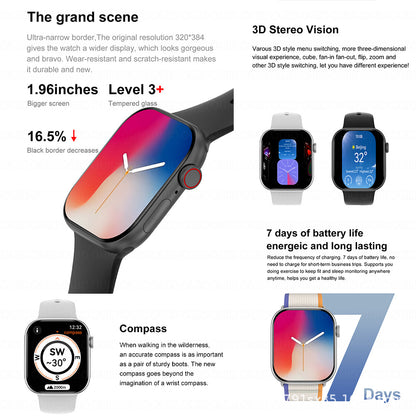 Dt Watch 10 Smart Watch Cross-Border Popular Bluetooth Nfc Wireless Charging Ip67 Sports Bracelet Titan