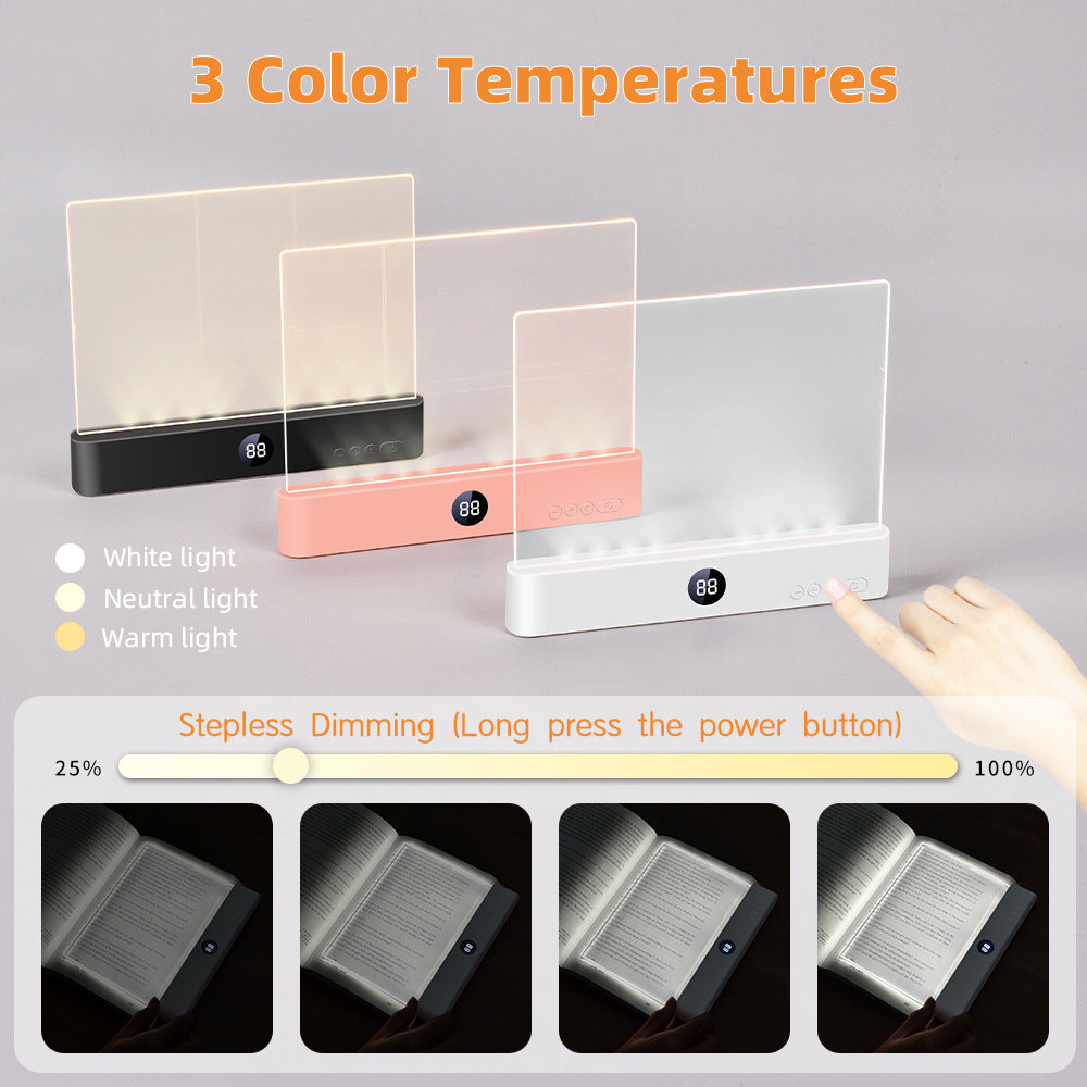 Cross-Border Popular Led Tablet Reading Light F17 Rechargeable Reading Lamp Dormitory Bedroom Portable Student Night Light