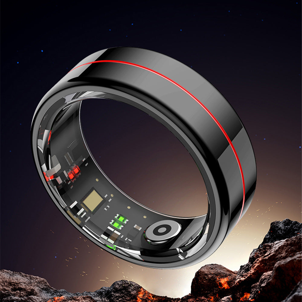 Cross-Border R04 Smart Ring Heart Rate Blood Pressure Blood Oxygen Sleep Calorie Exercise Step Counter Waterproof Camera (Qring)
