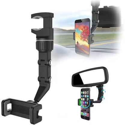 【2025 New Model】360 ° Car Mobile Phone Holder For Car Rearview Mirror, Multi-Directional Navigation Mount.
