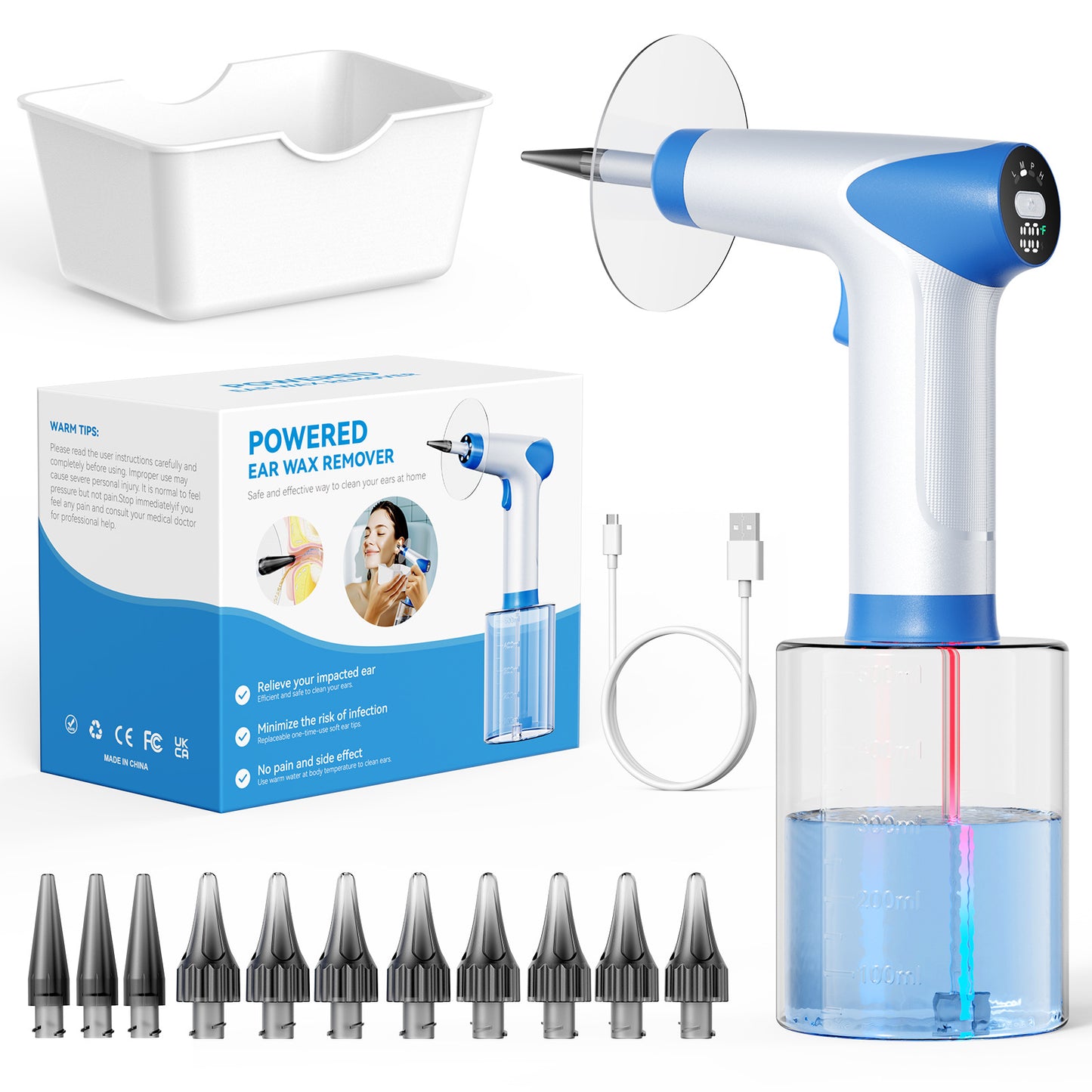 Cross-border Explosive Electric Ear Washer Household Convenient Ear Cleaning Instrument Earwax Cleaning Tool Electric Ear Washer Ear Washer