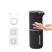 Automatic Foaming Soap Dispenser 380ml USB Rechargeable  Adjustable Electric Hand Soap Dispenser for Bathroom,Kitchen,Hotel,Restaurant(Black,White)Pro10
