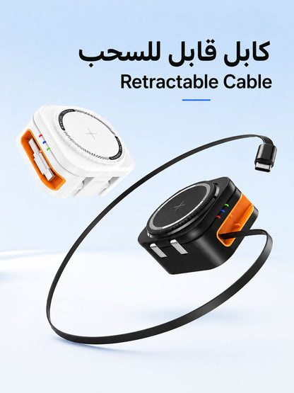 Magnetic 3 in 1 Wireless Charger Station With Extension Cords