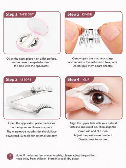 Fox Magnetic False Eyelashes – Natural Camellia Style