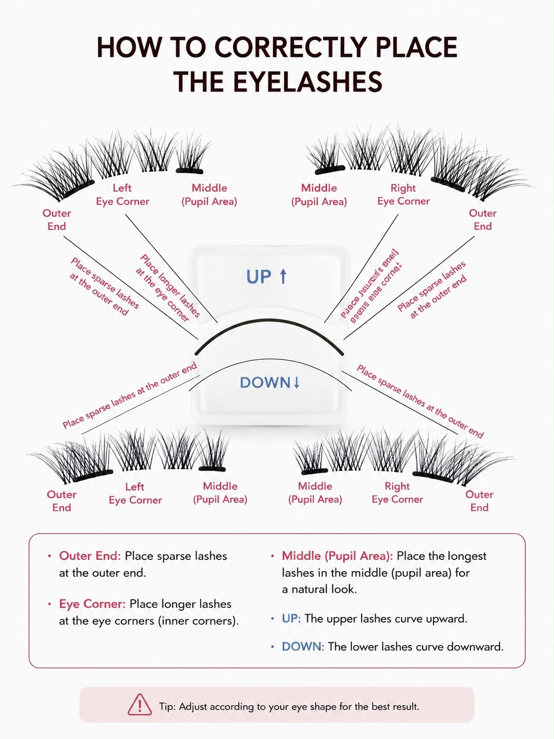 Fox Magnetic False Eyelashes – Natural Camellia Style