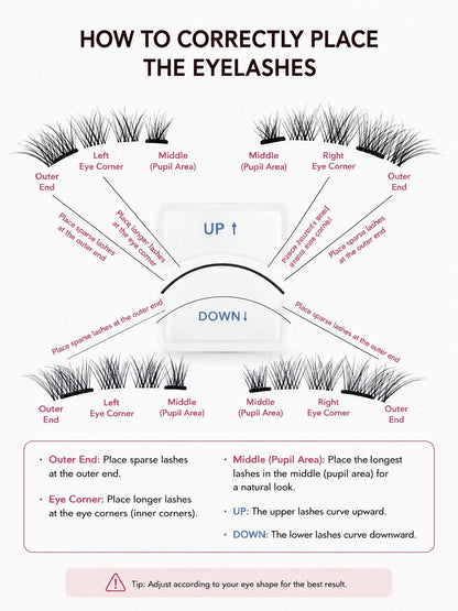 Fox Magnetic False Eyelashes – Natural Camellia Style