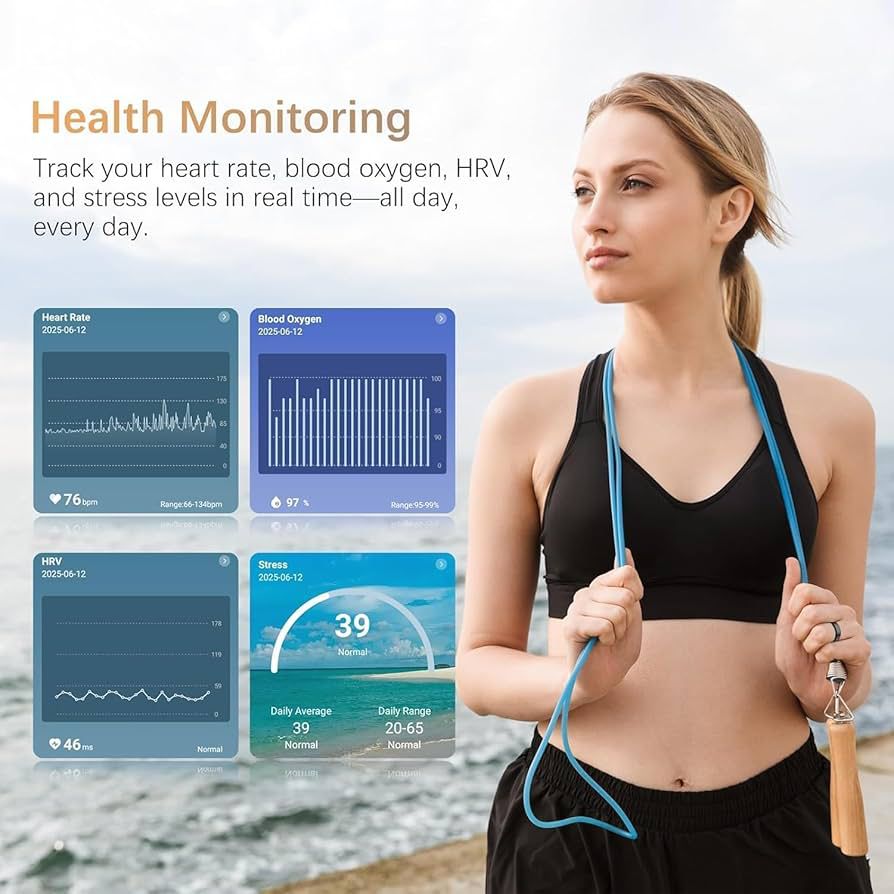 R04 Smart Ring Heart Rate Blood Pressure Blood Oxygen Sleep Calorie Exercise Step Counter