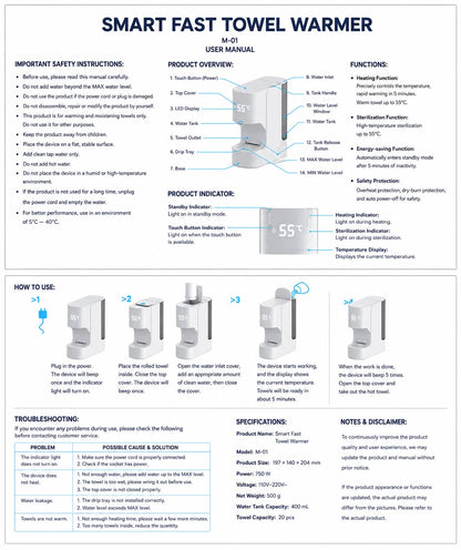 Towel Machine Heater Bucket Smart Baby Wet Wipes Heater Constant Temperature Disposable Compressed Towel Face Towel