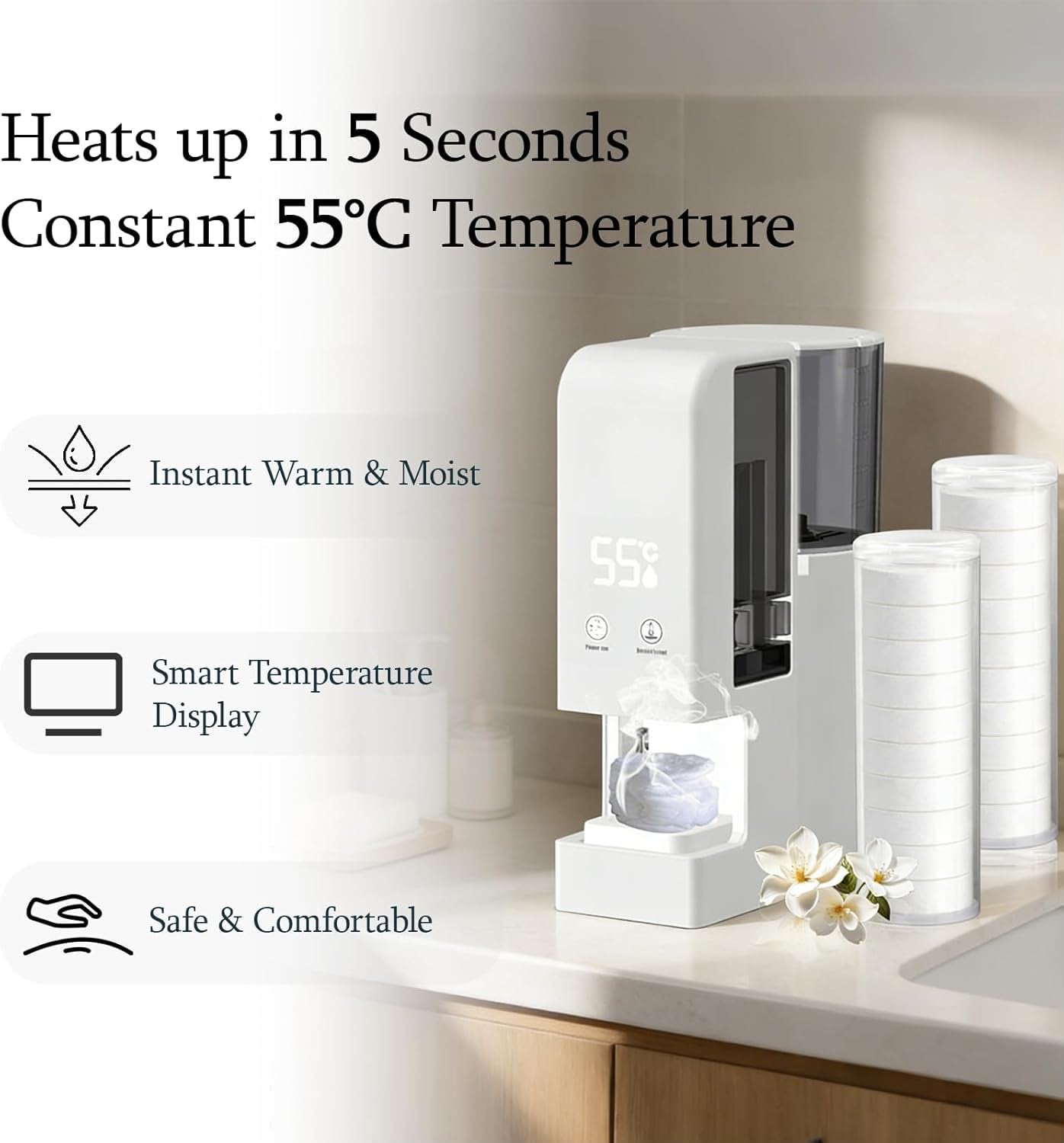 Smart Heated Towel Warmer, Disposable Towel Heater