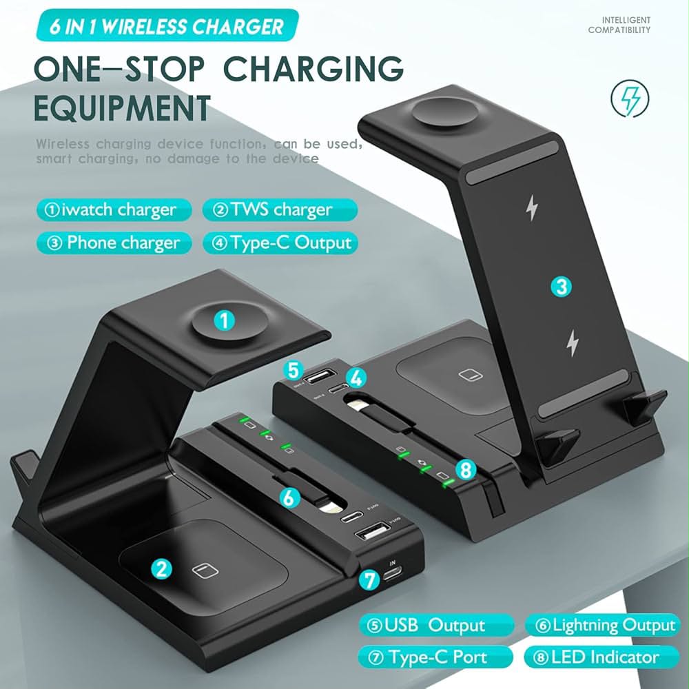 6-in-1 Wireless Charging Station