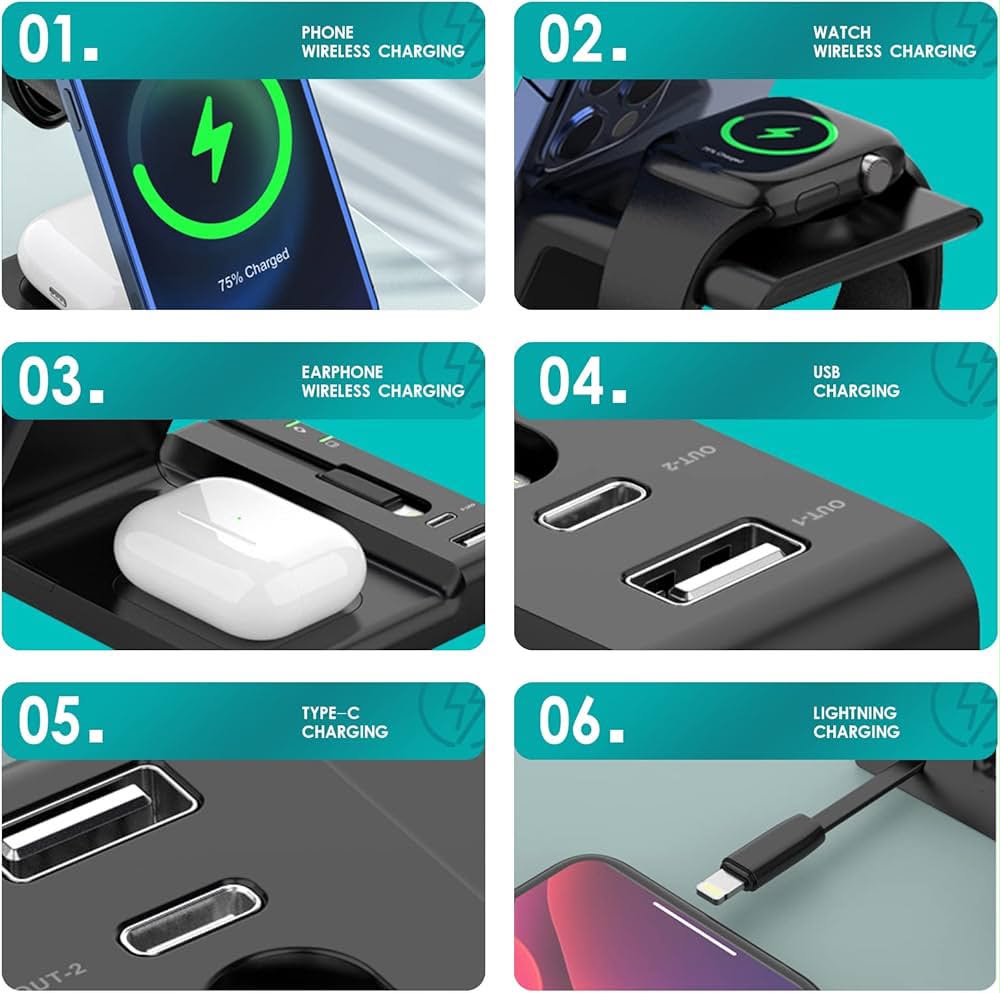 6-in-1 Wireless Charging Station