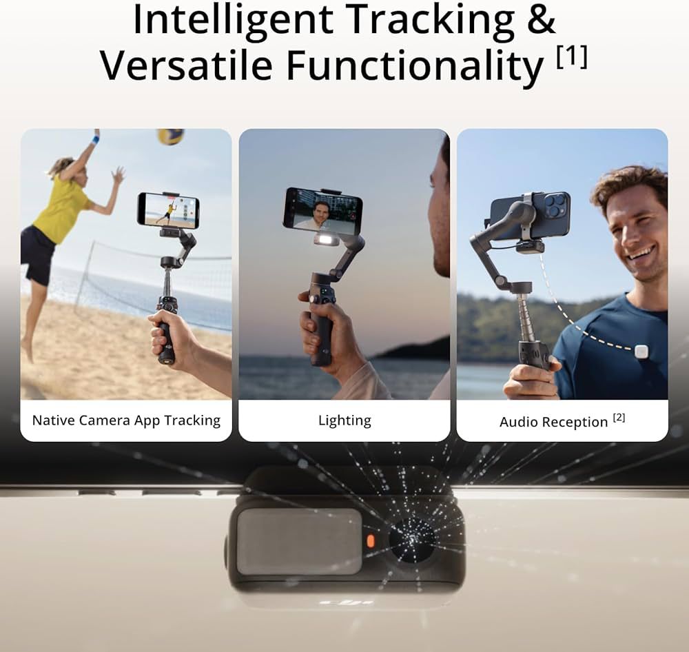 Dji Full-Scene Follow-Up Mobile Phone Stabilizer Om7P Smart Follow-Up Anti-Shake Handheld Gimbal Foldableing Selfie Stick
