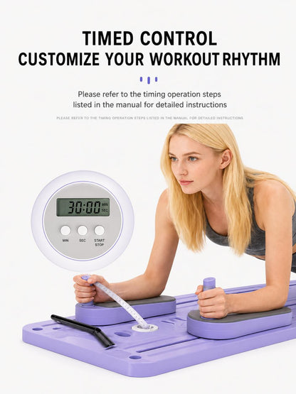 GDSHGS Upgraded Pilates Reformer Machine for Home Multifunctional Abdominal Board Automatic Rebound Ab Roller Wheel Training Board Full Body Workout Equipment