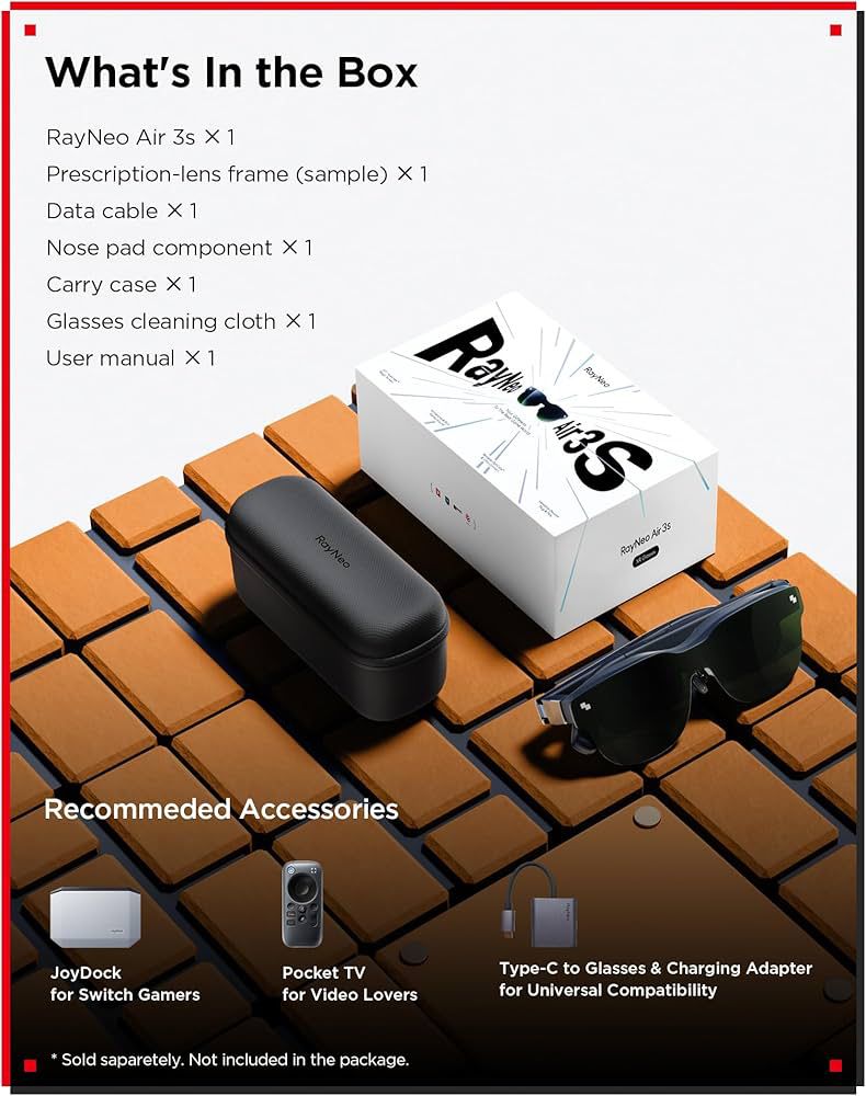 RayNeo Air 3S Pro AR Glasses – 201" 120Hz Portable Display