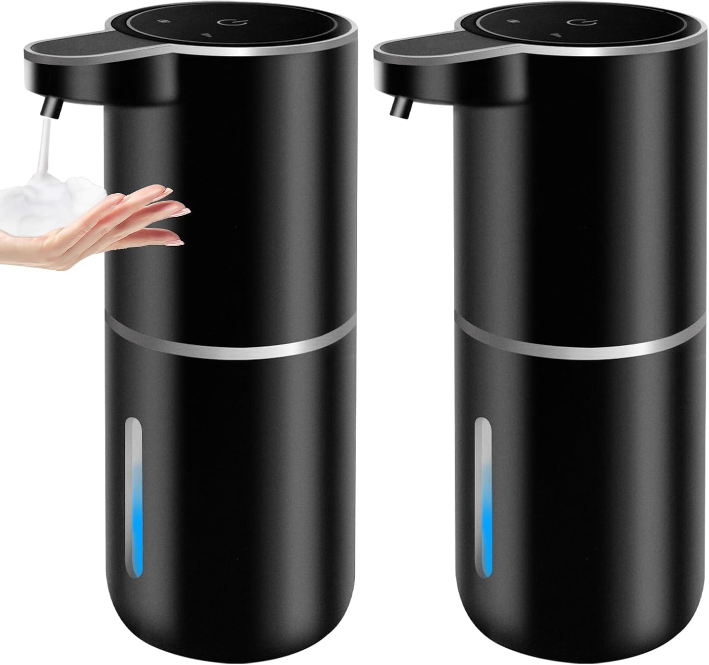 Automatic Foaming Soap Dispenser 380ml USB Rechargeable  Adjustable Electric Hand Soap Dispenser for Bathroom,Kitchen,Hotel,Restaurant(Black,White)Pro10